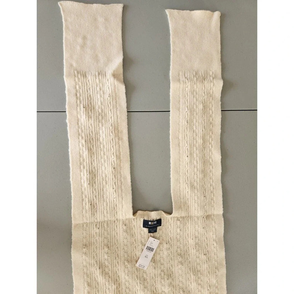 NWT Anthropologie Maeve Pearl Cable Knit Sweater Vest Shrug One Size Ivory - Picture 8 of 11